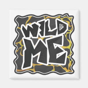 Íman Impressão de Girafa Preto e Amarelo