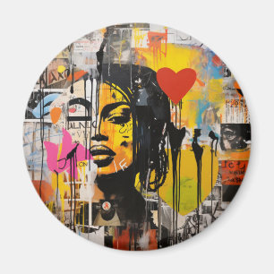 Íman Impressão de Grunge do Grafite do namorados