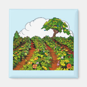 Íman impressão de jardim 1920