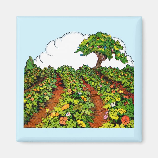 Íman impressão de jardim 1920 (Frente)