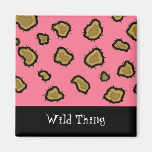 Íman Impressão de leopardo rosa