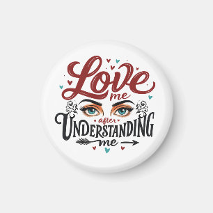Íman Impressão de Mensagem de Amor por Olhos Expressos
