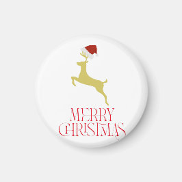 Íman Impressão de Natal vermelha da moda 