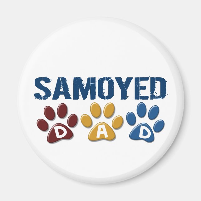 Íman Impressão de Pai SAMOYED 1 (Frente)