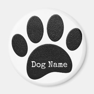 Íman Impressão de Pata de Cachorro Com Nome Personaliza