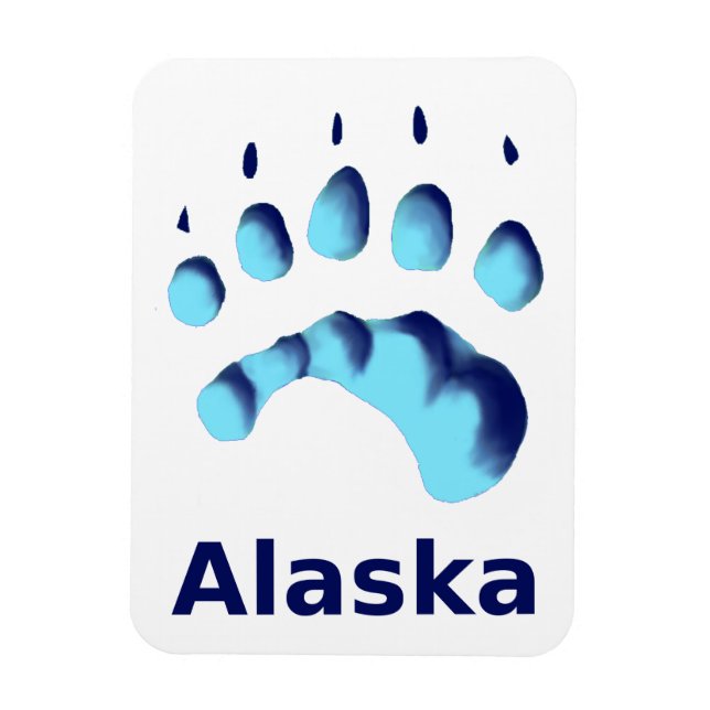 Íman Impressão de Pata de Urso Polar (Vertical)