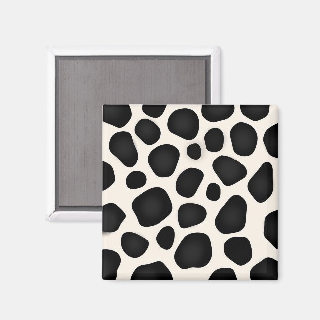 Íman Impressão de vacas de manchas brancas e pretas (Front/Back)