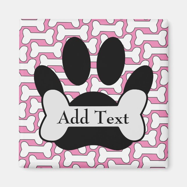 Íman Impressão E Osso Da Pata De Cães (Frente)