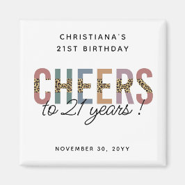 Íman Impressão Leopard de Partido Moderno aniversário d