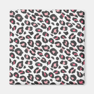 Íman Impressão leopardo, impressão de guepardas, rosa