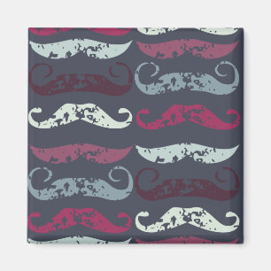 Íman Impressão retro afligido do bigode