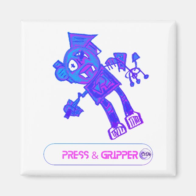 Íman Impressão Robot e Imagem do Gripper (Frente)
