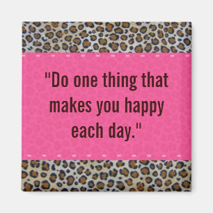 Íman Impressão rosa e leopardo