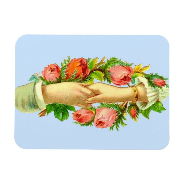 Íman Impressão vitoriano de mãos apertadas (Horizontal)