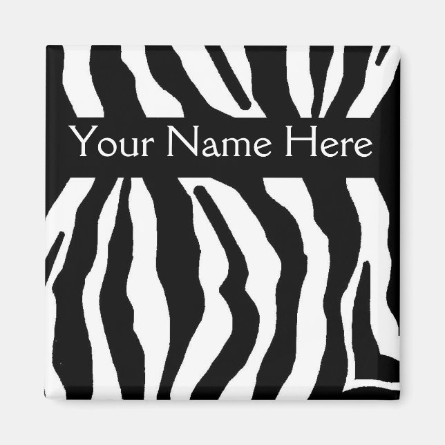 Íman Impressão Zebra Magnet Personalizada (Frente)