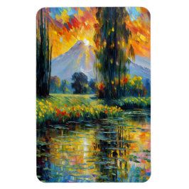 Íman Impressionismo da paisagem vibrante com reflexo so