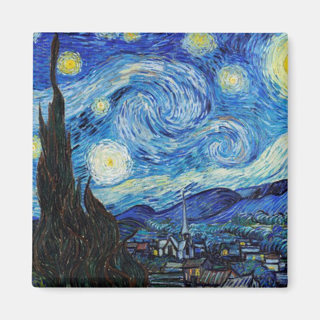 Íman Impressionismo Vincent Van Gogh Starry Night (Frente)