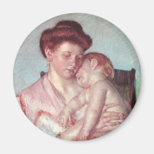 Íman Impressionismo Vintage, Bebê Sonolento por Mary Ca