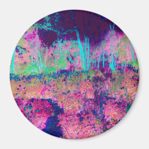Íman Impressionistic Purple and Hot Pink Landscape