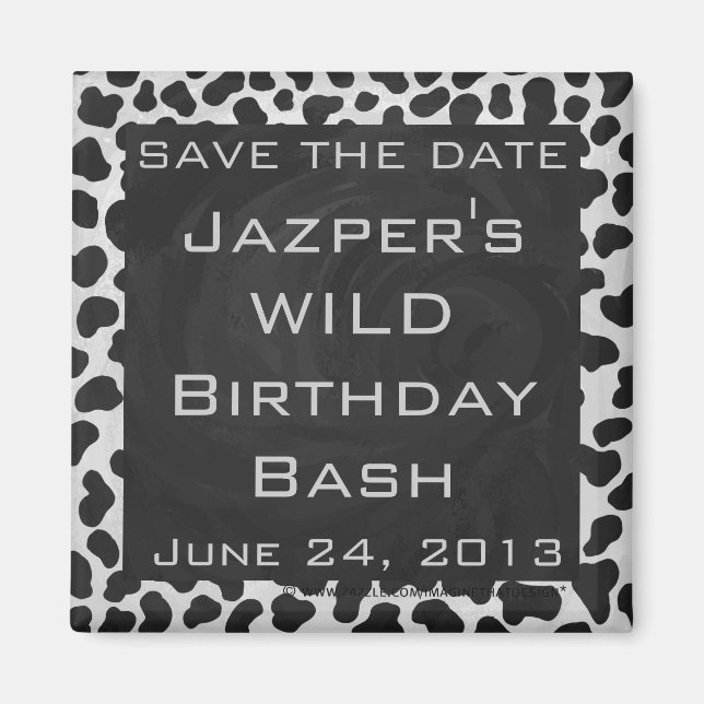 Íman Impressões Dalmacianos, preto e branco (Frente)