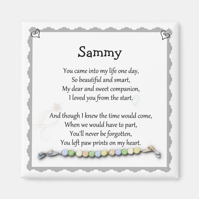 Íman Impressões de pata no meu coração de estimação per (Frente)