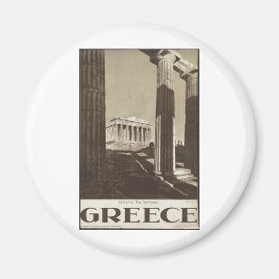 Íman Impressões retros do anúncio do poster das viage