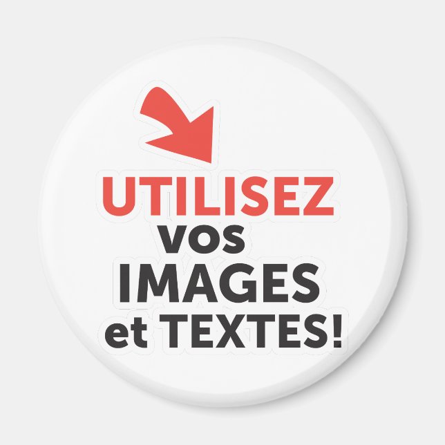 Íman Imprima seus designs online DIY em Português (Frente)