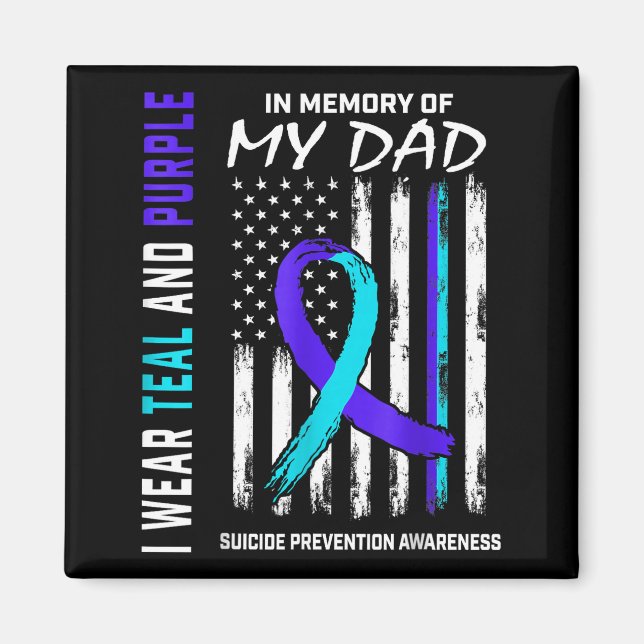 Íman In Memory Of Dad Suicide Prevention Awareness Amer (Frente)