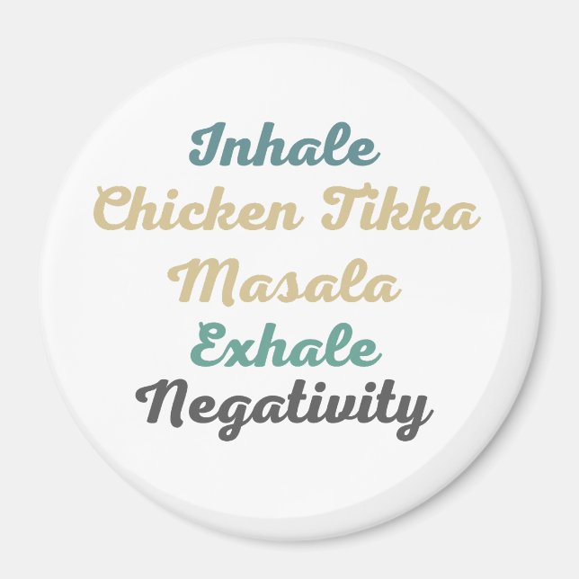 Íman Inalar Galinha Tikka Masala Exalar Negatividade (Frente)