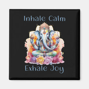 Íman Inale Calma, Exale Alegria Ioga Elefante Buda Para