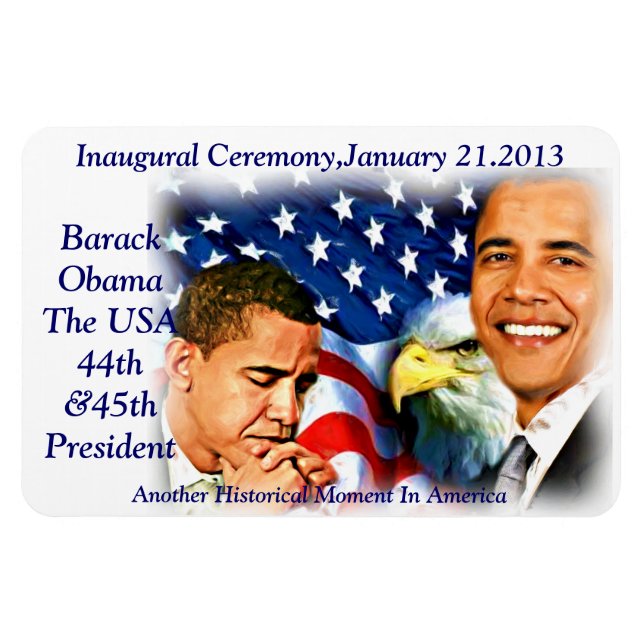 Íman Inauguração 2013,Barack Obama_Premium Flexi Magnet (Horizontal)