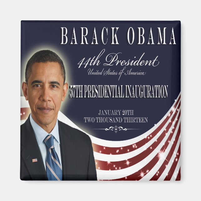 Íman Inauguração 2013 Obama Magnet (Frente)