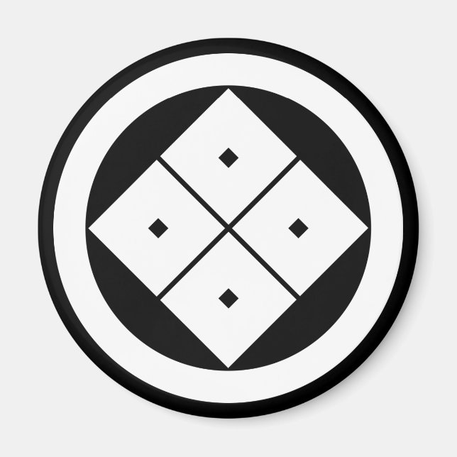 Íman Inclinação de quatro olhos quadrados em círculo (Frente)