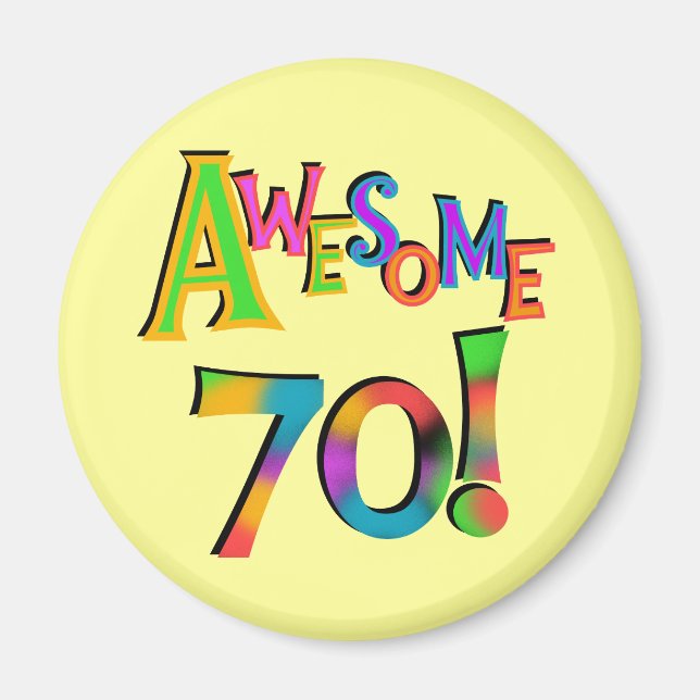 Íman Incrível 70 t-shirts e presentes (Frente)