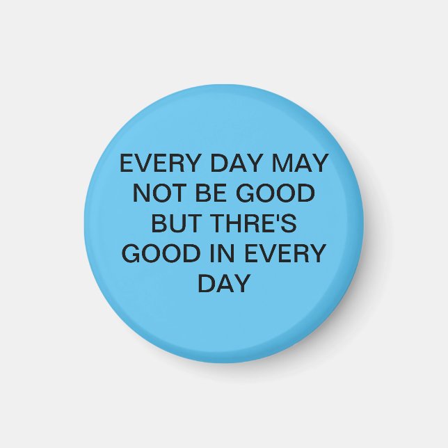 Íman Incrível Belo Azul Suave Com Texto (Frente)