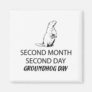 Íman Incrível E Divertido Dia Da Marmota Feliz Para Hom