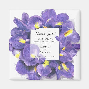 Íman Incrível Roxo Irmãos Aquarela Floral Obrigado