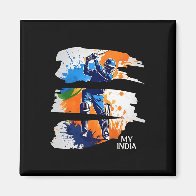 Íman India Cricket Jersey Flag Indian Cricket  (Frente)