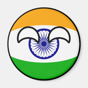 Íman India Geeky de tensão engraçado Countryball