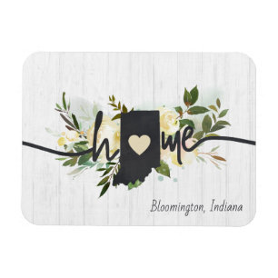 Íman Indiana Estado Personalizado Sua Cidade Natal Rúst