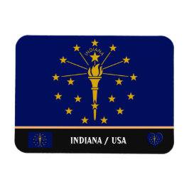 Íman Indiana Flag & Indiana State /viagem America