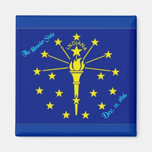 Íman Indiana Flag Magnet (Frente)