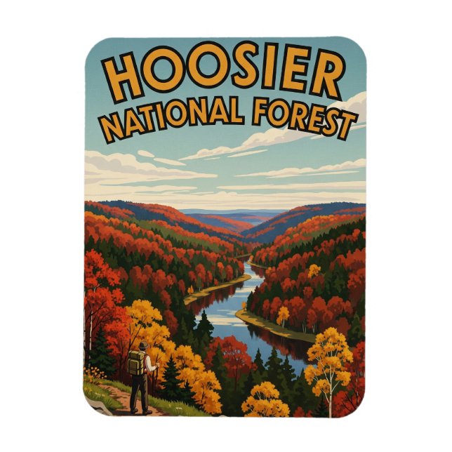Íman Indiana Hoosier National Forest Viagem (Vertical)