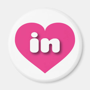 Íman Indiana Hot Pink Heart - Amor