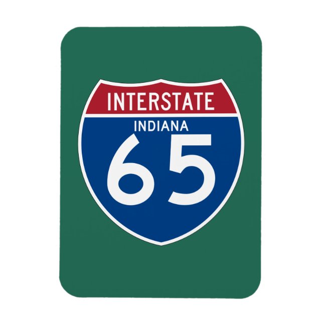 Íman Indiana IN I-65 Interstate Highway Shield - (Vertical)