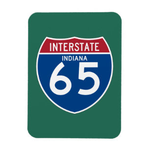 Íman Indiana no protetor da estrada nacional I-65 -