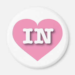 Íman Indiana Pink Heart - Eu adoro IN