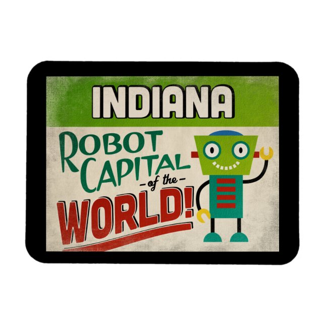 Íman Indiana Robot - Funny Vintage (Horizontal)