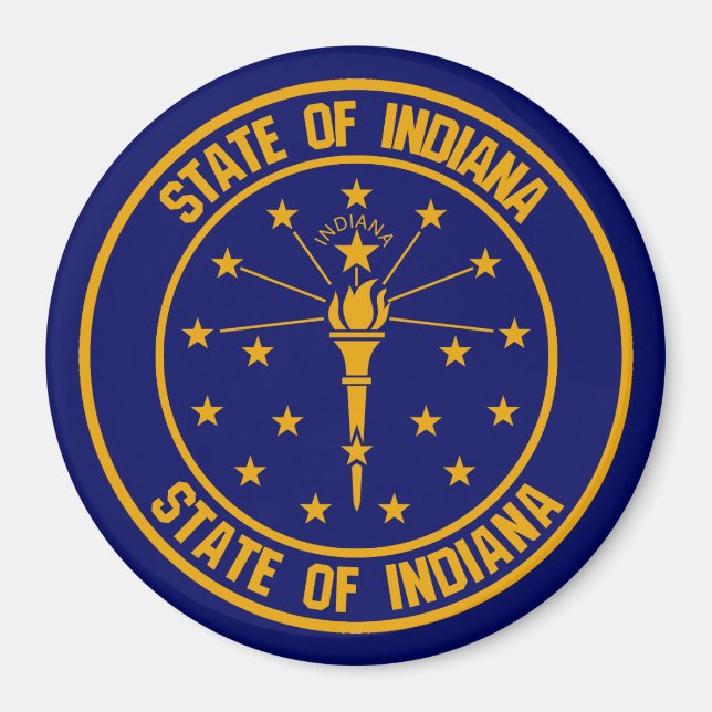 Íman Indiana Round Emblem (Frente)