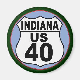 Íman Indiana US Route 40 - A Estrada Nacional